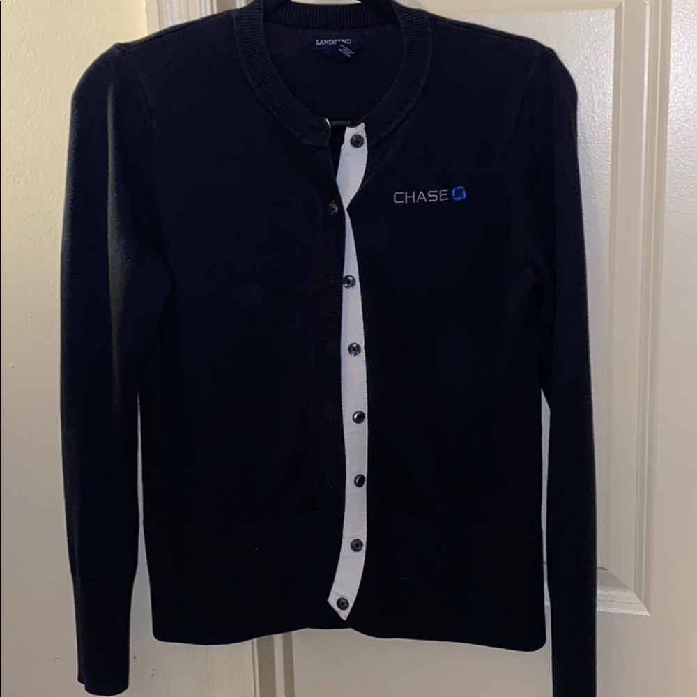 Chase Bank cardigan sweater